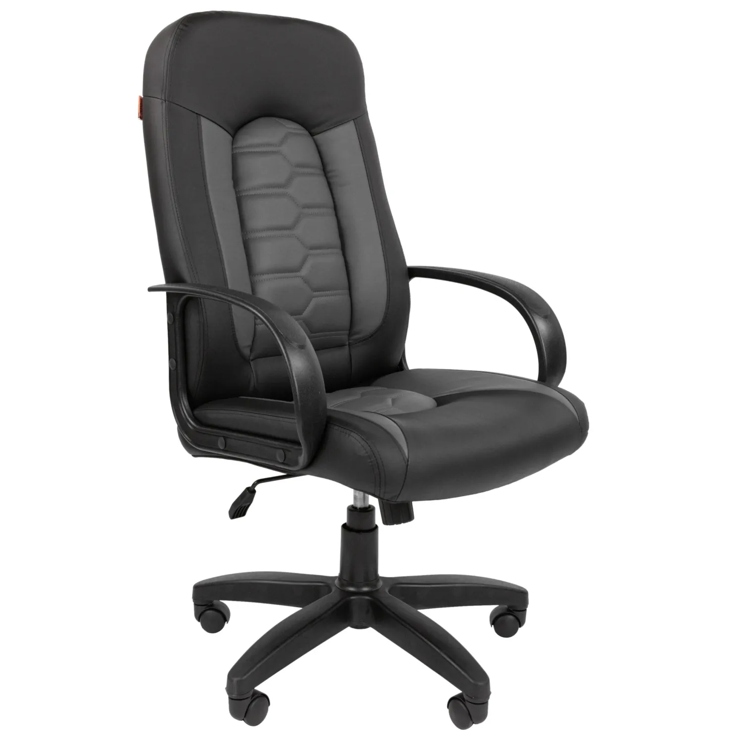 превью Кресло для руководителя Комус Мебель (Easy Chair) Easy Chair 683 серое/чёрное (экокожа, пластик)