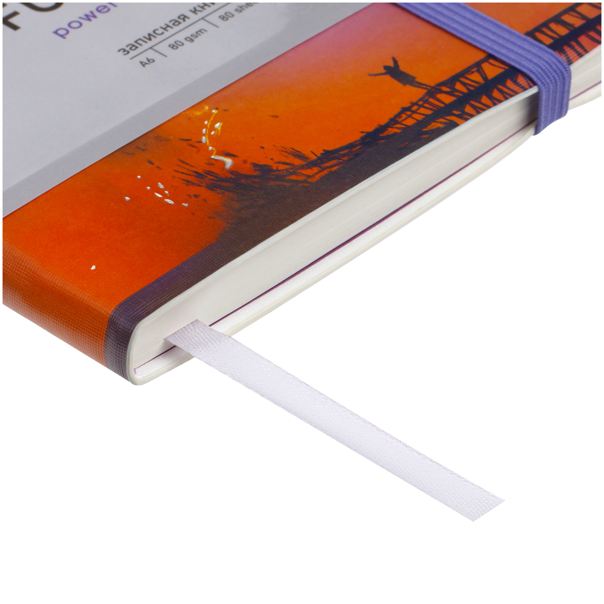 Записная книжка А6 80л. ЛАЙТ, кожзам, Greenwich Line «Power of nature», с резинкой, тиснение фольгой, блок в клетку