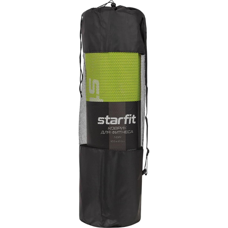 Коврик для йоги STARFIT FM-301 NBR, 1.0 см, 183×61см, лаймовый, ЦБ-00002281
