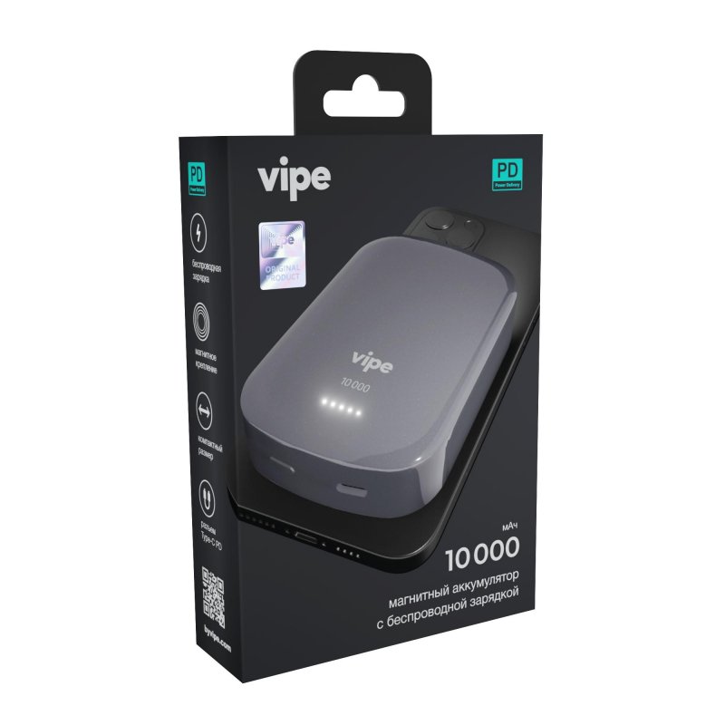 Внешний аккумулятор Vipe 10000 мАч (серый) арт. 1185761 - купить в ...