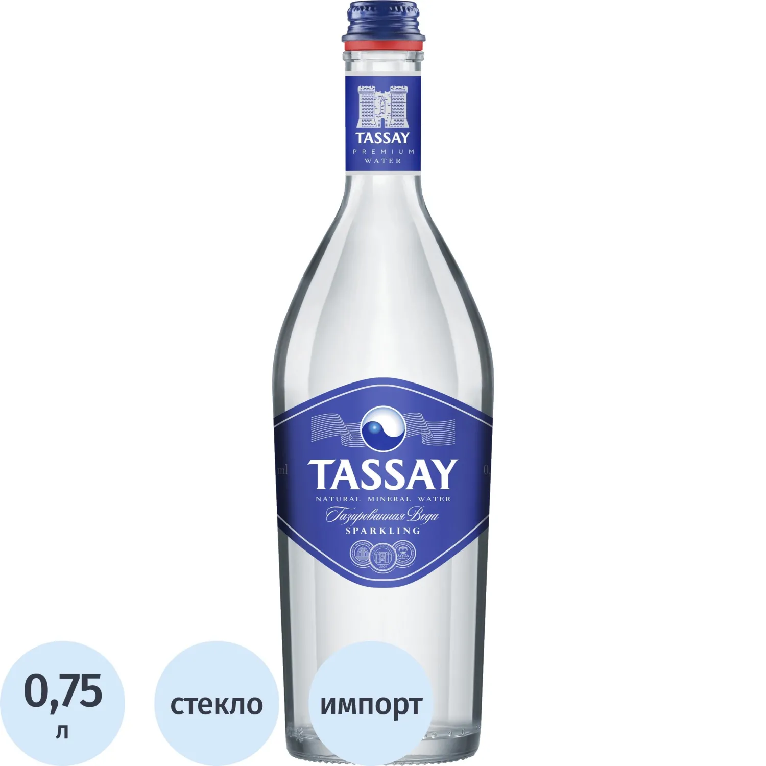 превью Вода минеральная TASSAY газ стекло 0.75л