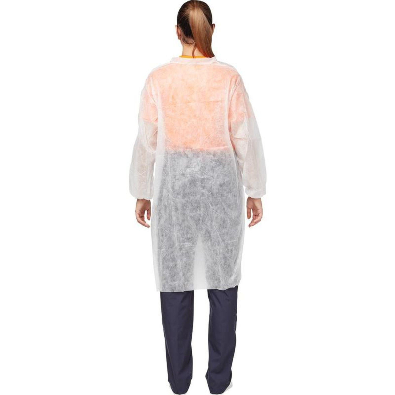 Халат на липучках (30гр) белый р. XХXL, арт. LC3025L3W150110.10шт/уп