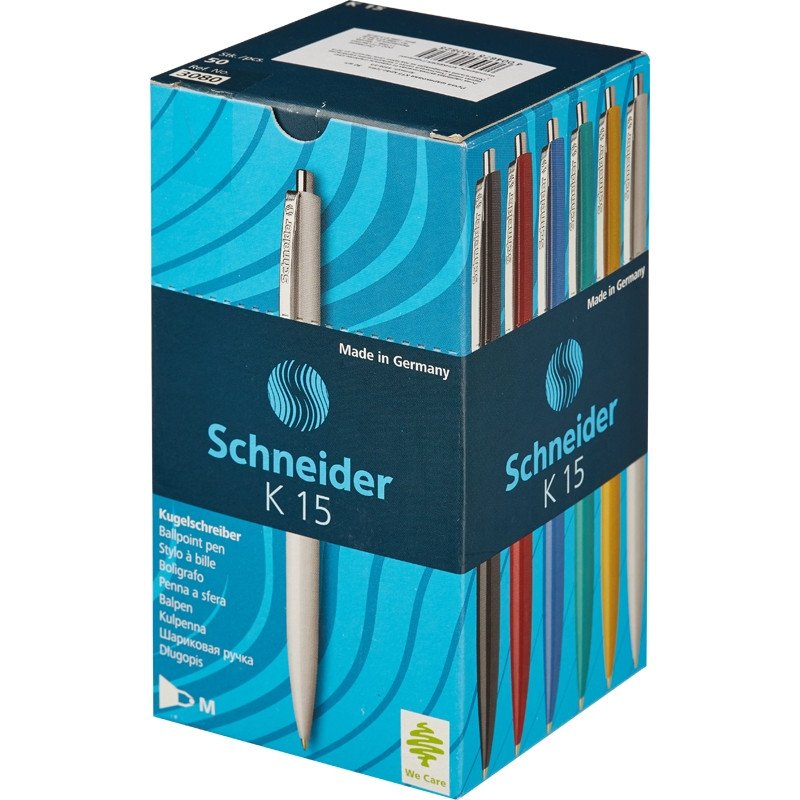 Ручка шариковая SCHNEIDER K15 корпус красный/стержень синий 0,5мм