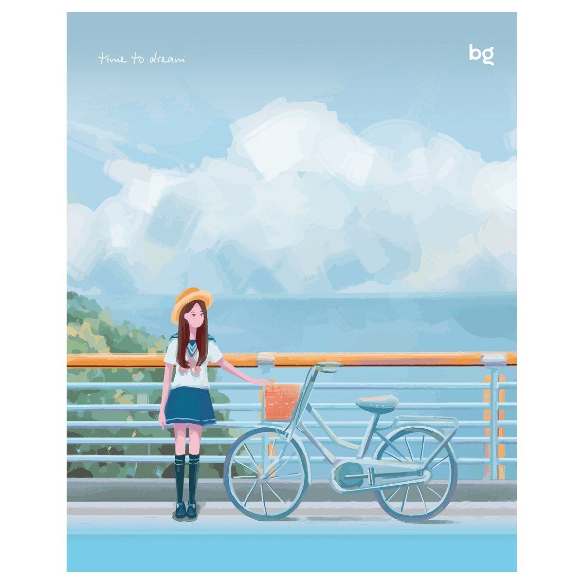 Тетрадь 48л., А5, клетка BG «View», soft-touch ламинация