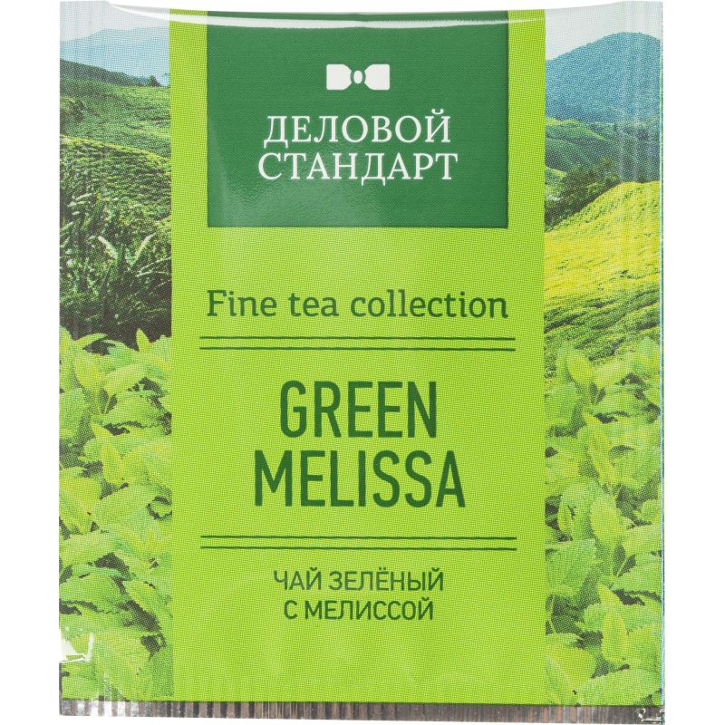 Чай Деловой Стандарт Green melissa зелен. с мелиссой 100 пакx2гр