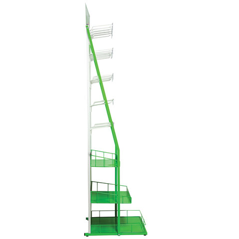 Стойка для размещения товара напольная BRAUBERG KIDS, 205×60x50 см, 25 крючков, 3 полки