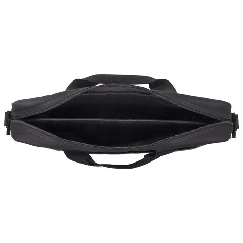 Сумка портфель BRAUBERG PRACTICAL с отделением для ноутбука 15.6", Grey line, черная, 29×40х7 см