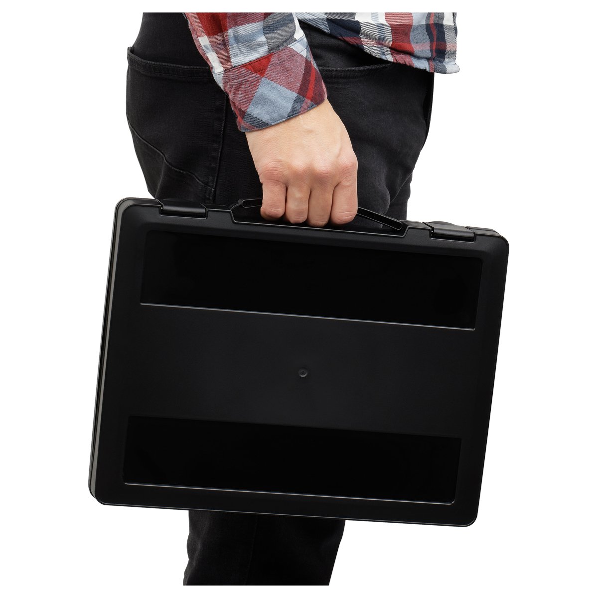 Портфель Стамм с выдвижной ручкой, 270×350×45мм, черный