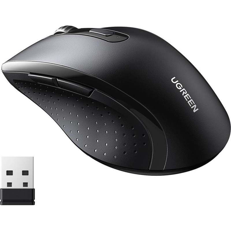 Мышь компьютерная Ugreen M511 (45012) Ergonomic беспров. 2.4 GHz черн