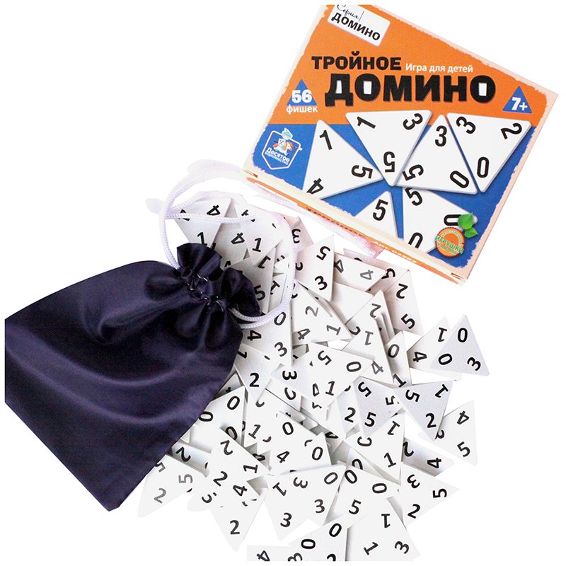 Игра настольная Десятое королевство «Тройное домино», картонная коробка