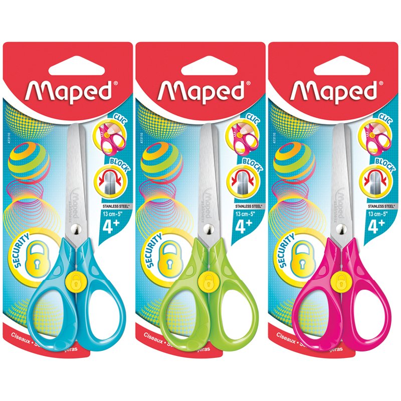 Ножницы детские Maped Security 13 см с системой блокировки ножниц