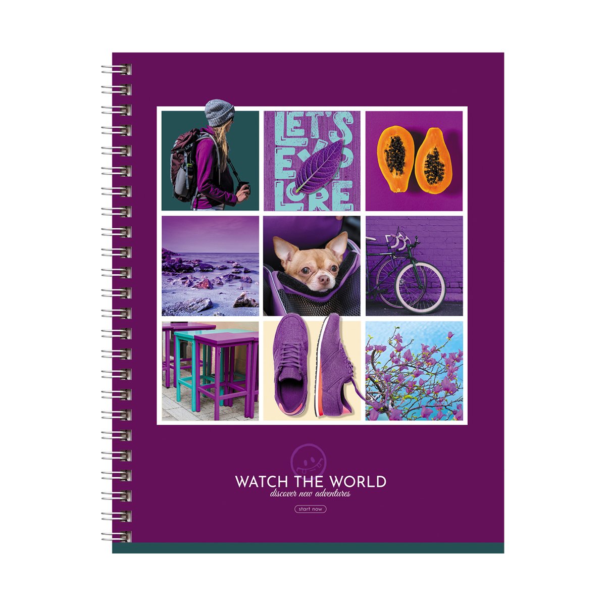 Тетрадь 48л., А5, линия на гребне BG «Watch the world», глянцевая ламинация