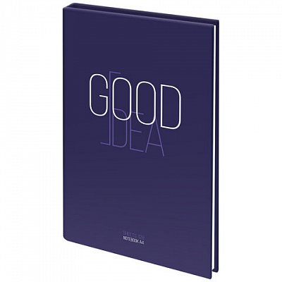 Блокнот БОЛЬШОЙ ФОРМАТ (205×290 мм) А4, 128 л., твердый, клетка, STAFF, «Good Idea»