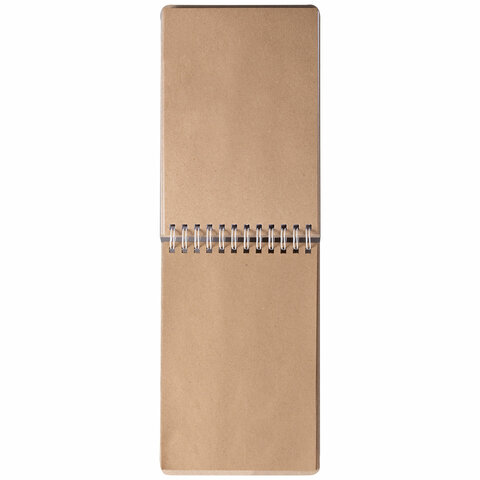 Скетчбук, белая бумага 120 г/м2 + крафт 80 г/м2 165×240 мм, 60 + 20 л., гребень, BRAUBERG ART DEBUT