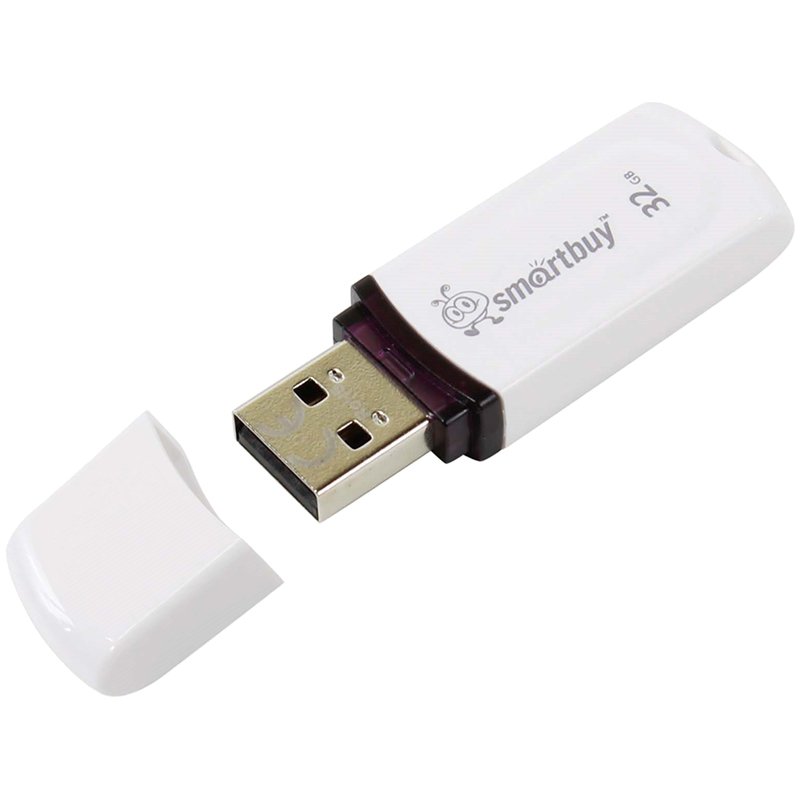 Флэш-диск 32 GB, SMARTBUY Paean, USB 2.0, белый