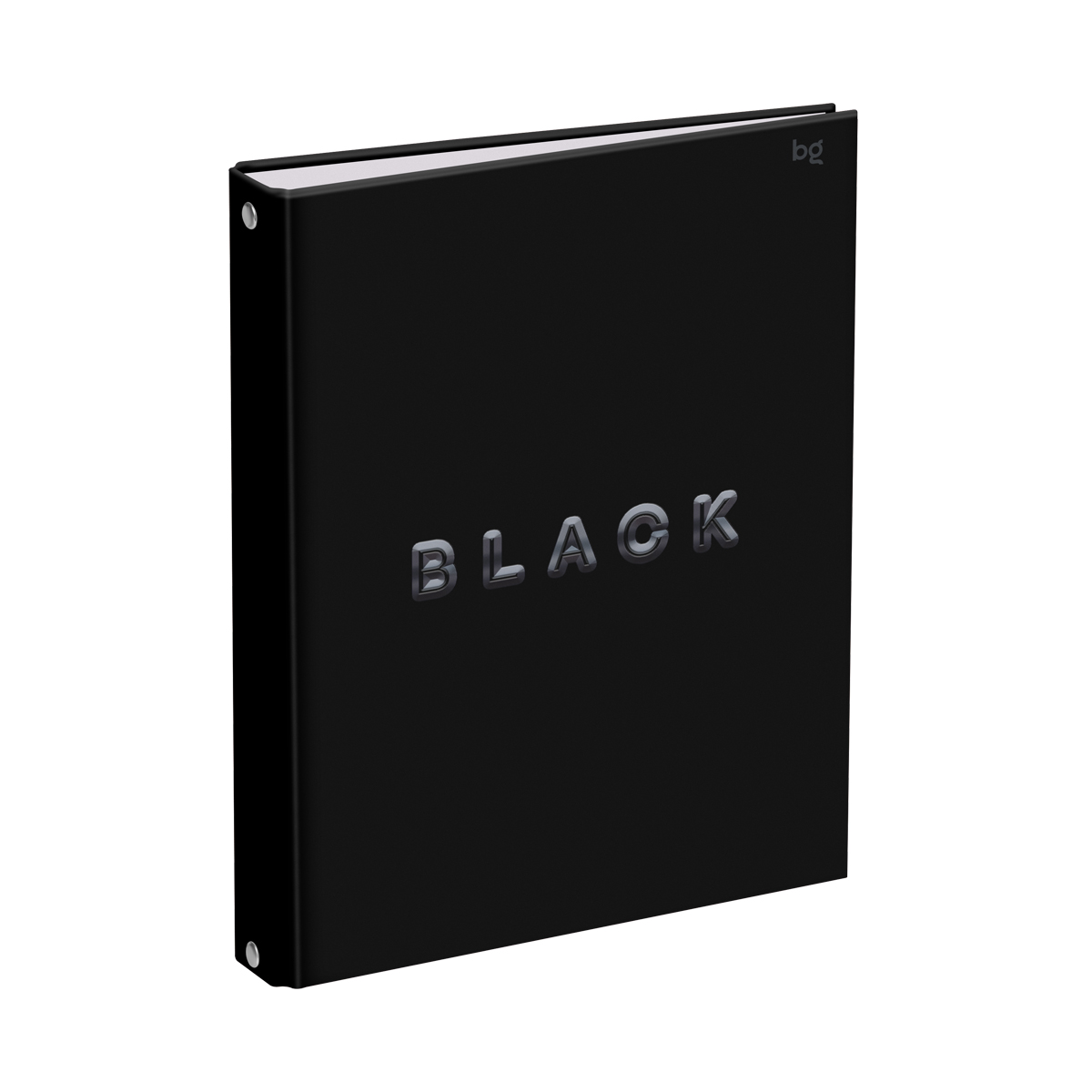 превью Тетрадь на кольцах А5, 120л., BG «Just black», soft-touch ламинация, выб. лак
