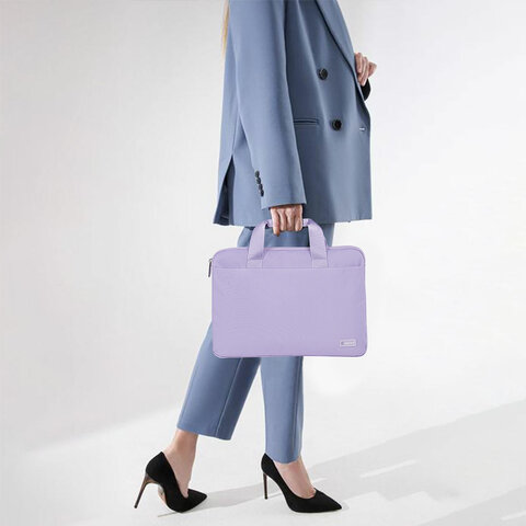 Сумка портфель HEIKKI ULTRA (ХЕЙКИ) с отделением для ноутбука 15.6", Lavender, лавандовая, 28×39х3 см