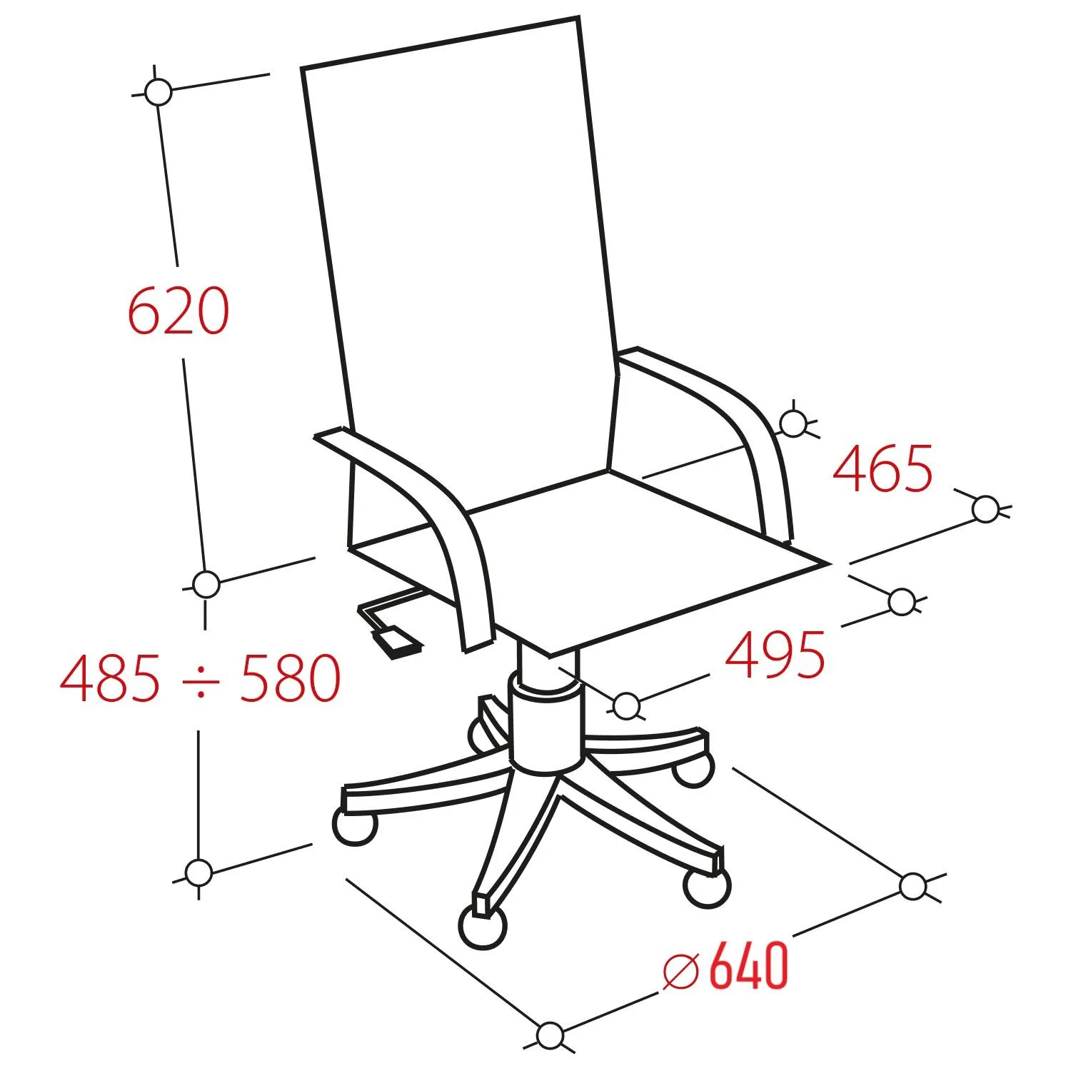 Кресло BN_Hg_EChair-588 TTW сетка/ткань/кожзам черный хром