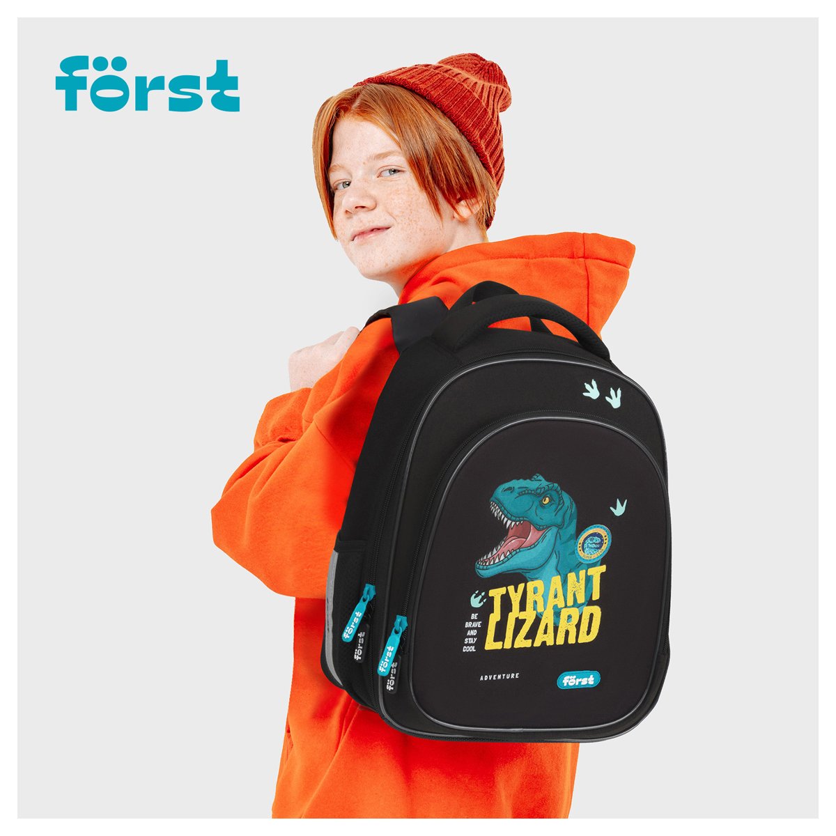 Ранец Först F-Light «Cool adventure» 36×27×15см, 2 отделения, 2 кармана, анатомическая спинка
