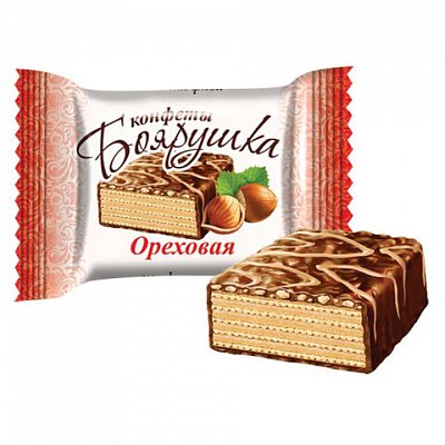 Конфеты шоколадные СЛАВЯНКА «Боярушка», вафельные, с арахисом и пралине, 1000 г, пакет