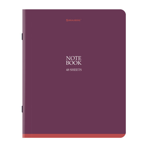 Тетради ДЭК А5 48 л. КОМПЛЕКТ 5 шт. BRAUBERG скоба, клетка, SoftTouch, «NoteBookMono»