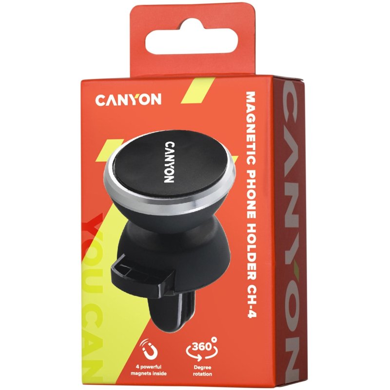 Держатель Canyon CH-4 в дефлектор 4 магнита круг 40мм/45×65мм (CNE-CCHM4)