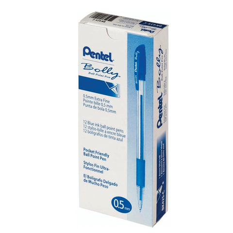 Ручка шариковая неавтоматическая масляная Pentel Bolly BK425-C синяя (толщина линии 0.25 мм)