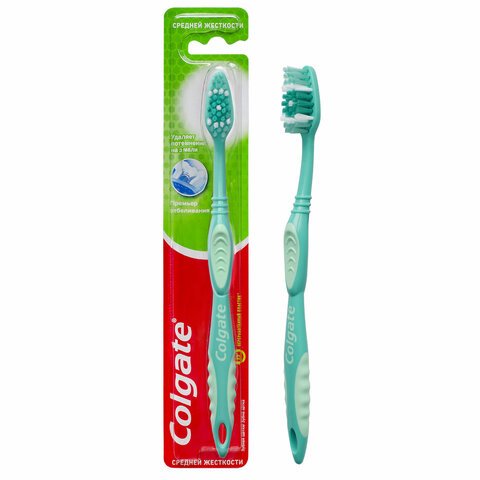 Зубная щетка COLGATE «Премьер отбеливания», средней жесткости, ш/к 30449