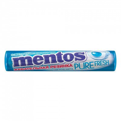 Жевательная резинка MENTOS Pure Fresh (Ментос) «Ролл Свежая Мята», 15.5 г