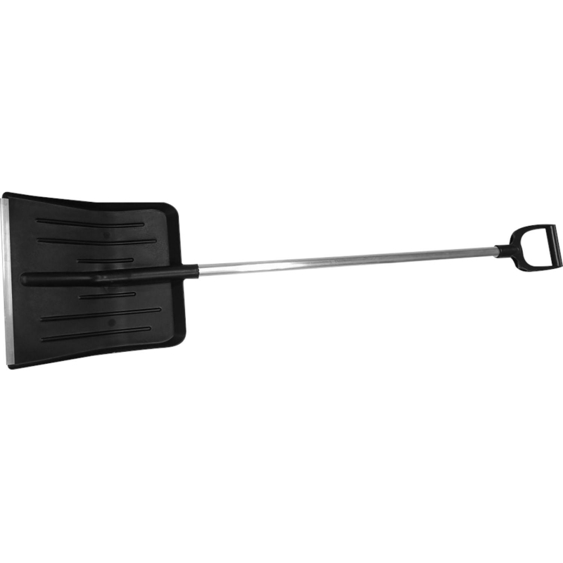 Лопата д/уборки снега МЕТЕЛИЦА 41×40×140см пластик/ковш с р/ж алюмин/черен