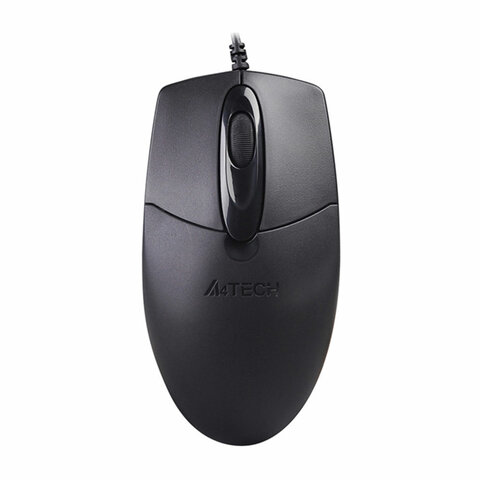 превью Мышь проводная A4TECH OP-720, USB, 2 кнопки + 1 колесо-кнопка, оптическая, черная