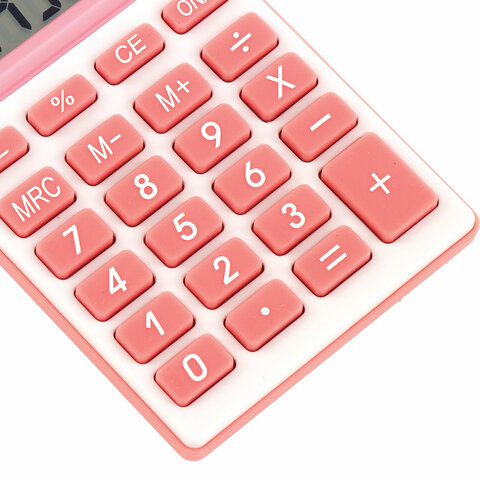 Калькулятор карманный BRAUBERG PK-608-PK (107×64 мм), 8 разрядов, двойное питание, РОЗОВЫЙ