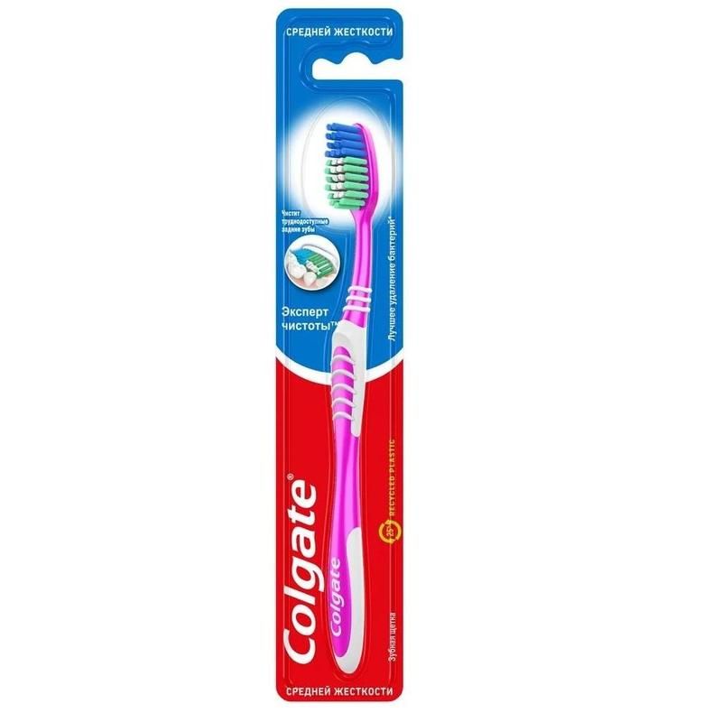Зубная щетка Colgate Эксперт Чистоты средней жесткости (цвет в ассортименте)