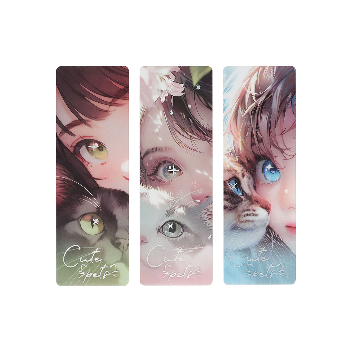 Закладки для книг, 3шт., 135×45мм, MESHU «Сute girl»