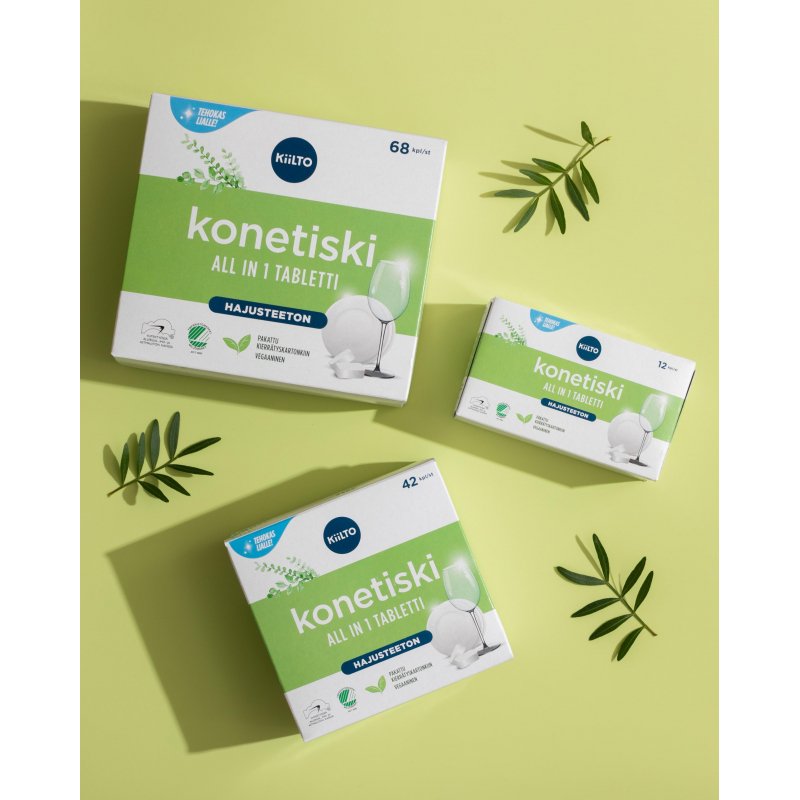 Таблетки для посудомоечных машин Kiilto All in 1 (12 штук в упаковке)