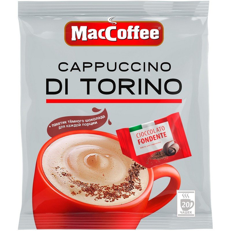 превью Кофе порционный растворимый MacCoffee Cappuccino di Torino 20 пакетиков по 25.5 г