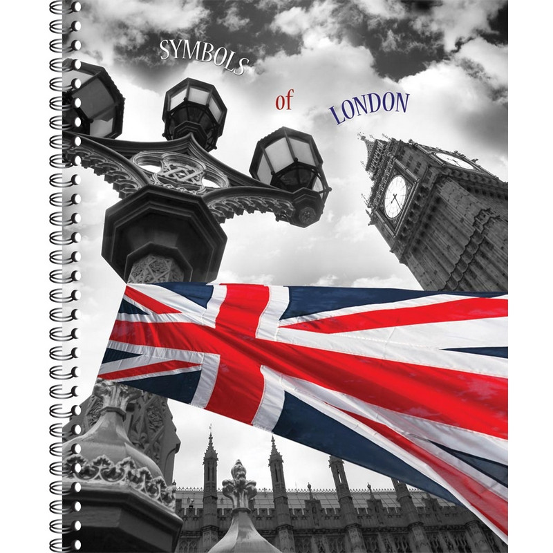 Тетрадь общая London А4 80 листов в клетку на гребне