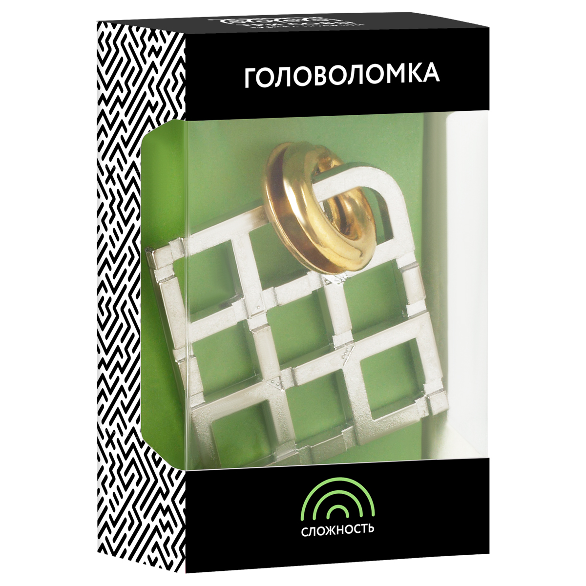 превью Головоломка металлическая большая ТРИ СОВЫ «Лабиринт», 3 уровень сложности