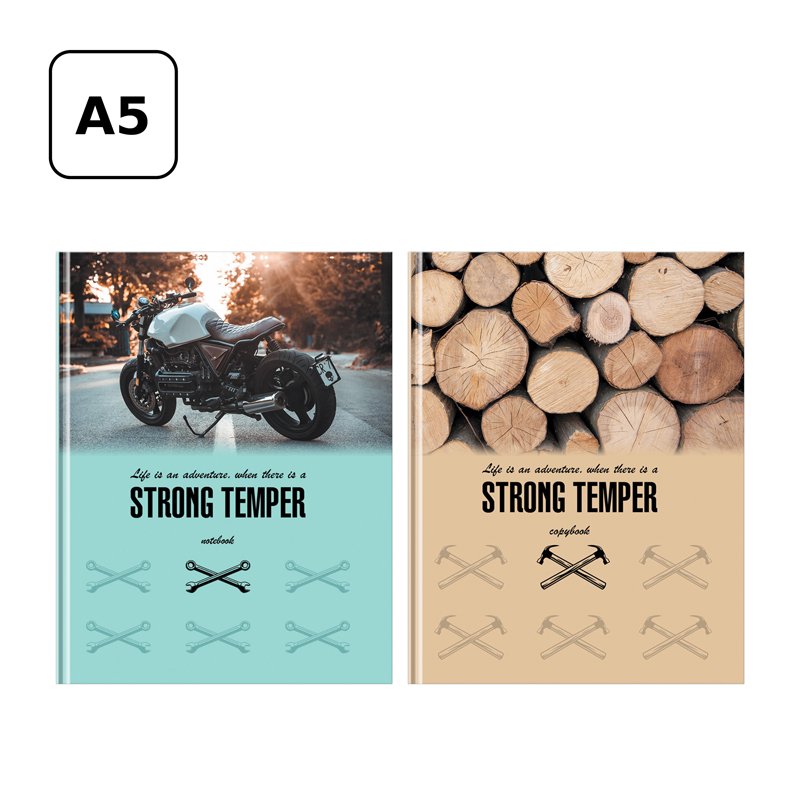 Бизнес-блокнот А5, 80л., BG «Strong temper», глянцевая ламинация