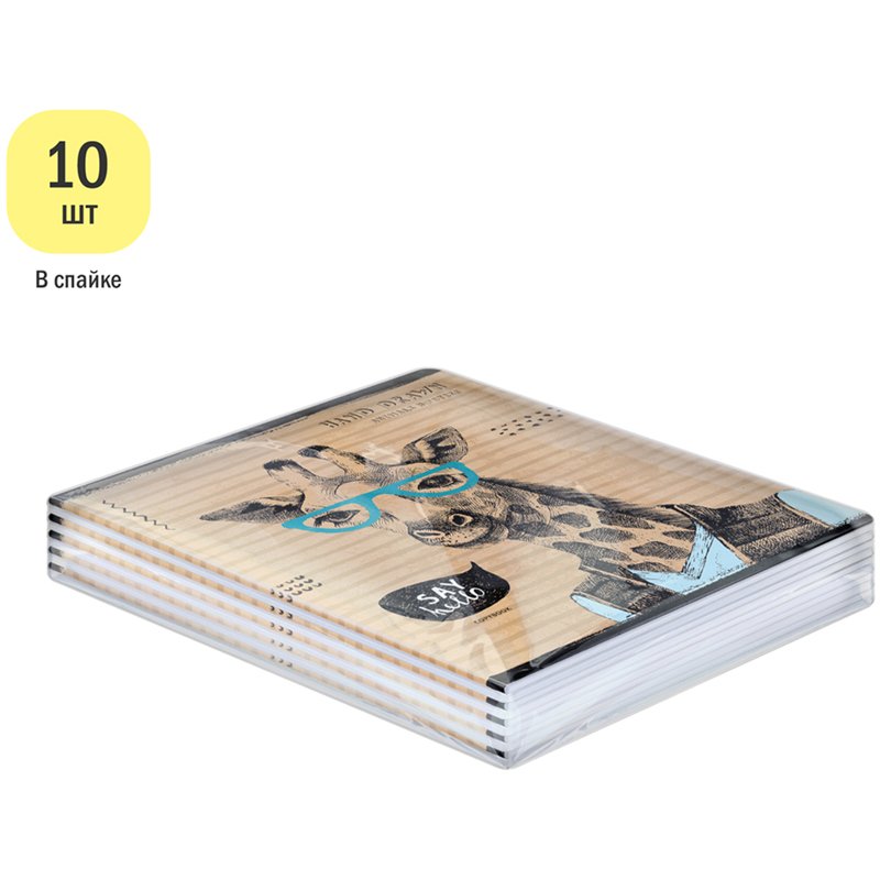 Тетрадь 48л., А5, клетка ArtSpace «Рисунки. Animals hipsters», эконом