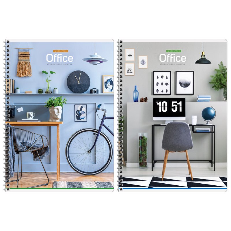 превью Тетрадь 96л., А4, клетка на гребне ArtSpace «Офис. Home office»