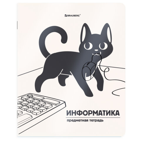 Тетради предметные, КОМПЛЕКТ 12 ПРЕДМЕТОВ 48 л., пластиковая обложка, BRAUBERG «КОТ-НЕПОСЕДА»