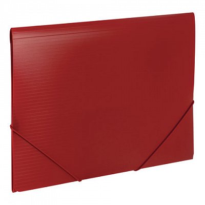 Папка на резинках BRAUBERG "Contract", красная, до 300 листов, 0,5 мм, бизнес-класс