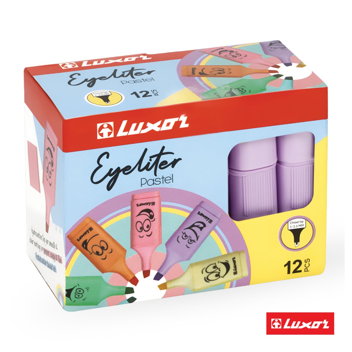 Текстовыделители Luxor «Eyeliter Pastel» пастельный фиолетовый, 1-4.5мм
