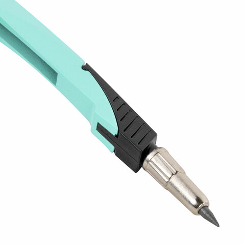 Готовальня BRAUBERG ULTRA, 4 предмета: циркуль 135 мм, запасной грифель, насадка, мятный цвет