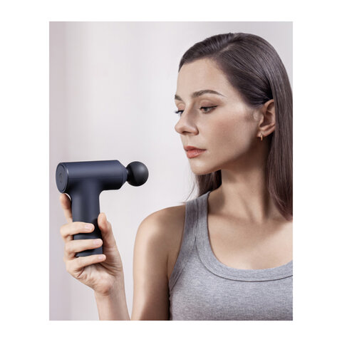Массажный пистолет XIAOMI Massage Gun Mini, перкуссионный, 3 режима, 3 насадки, до 2500 об/мин, синий