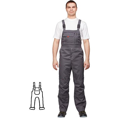 Полукомбинезон рабочий летний муж л10-ПК т-сер 64-66/194-200(серия л)