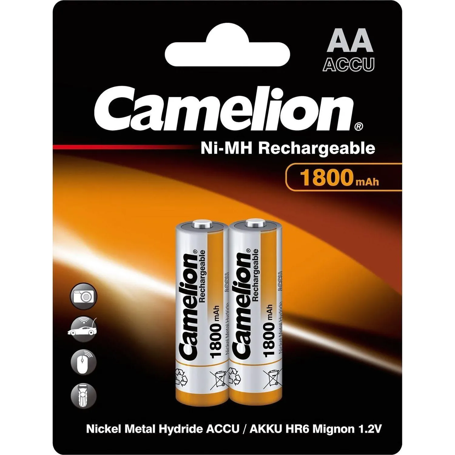 превью Аккумулятор AA 1800 мАч Camelion 2 штуки в упаковке Ni-Mh (3001)