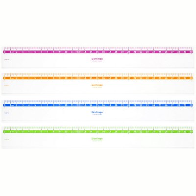 Линейка 30см Berlingo «Color», прозрачная