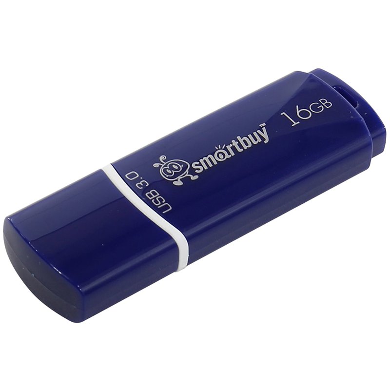 Флэш-диск 16 GB SMARTBUY Crown USB 3.0, синий